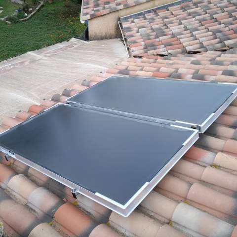 Installation dune pompe  chaleur air/eau haute temprature et dun chauffe-eau solaire individuel  Saint-Drzry