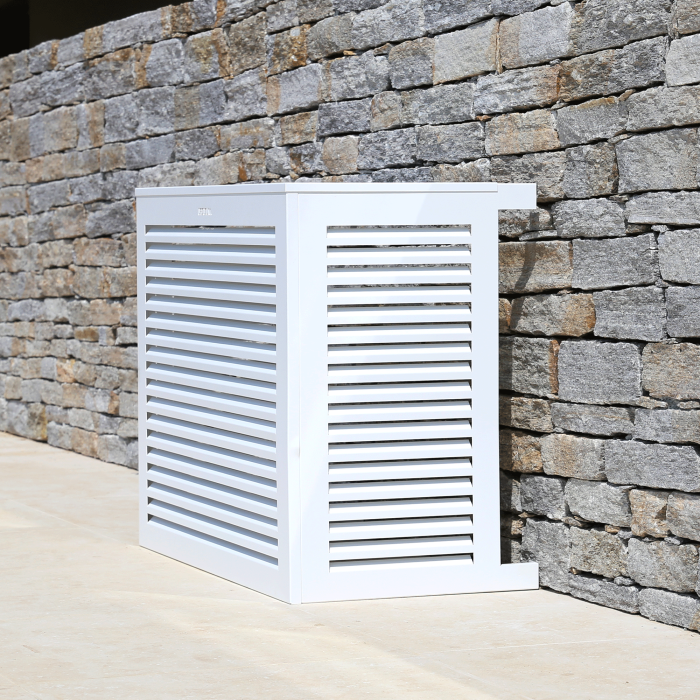 Anéo cache groupe extérieur DECOCLIM RAL 9010 climatiseur pompe à chaleur air eau pompe à chaleur air air Hérault 34 Gard 30