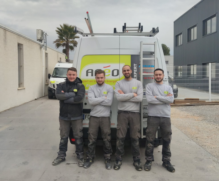 Anéo isolation combles perdus soufflage laine chauffage Hérault 34 Gard 30  équipe techniciens